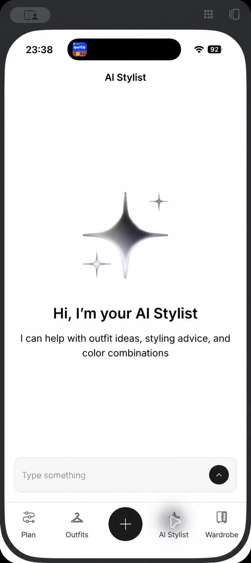 Tara AI stylist screen