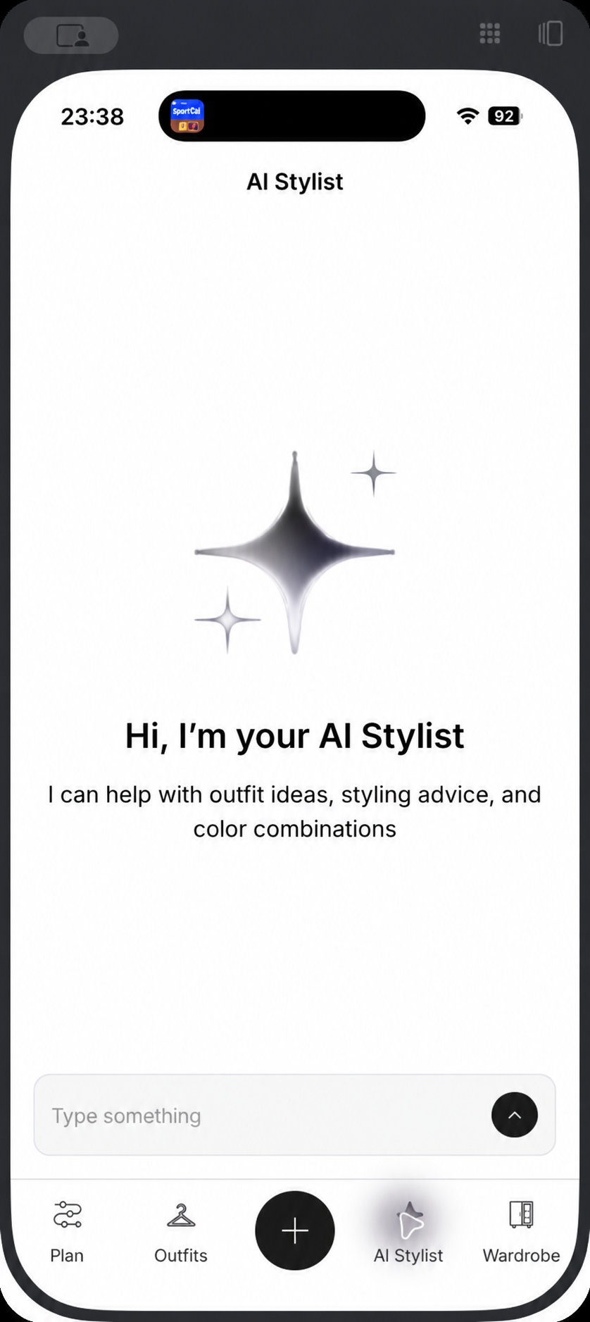 Tara AI stylist screen